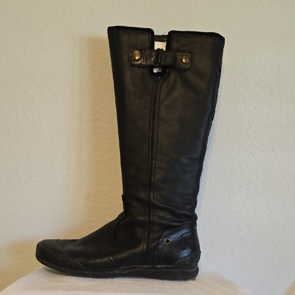 OTBT "Bayberry" Black Leather Winter Boots. Size 7.5M - Picture 10 of 16